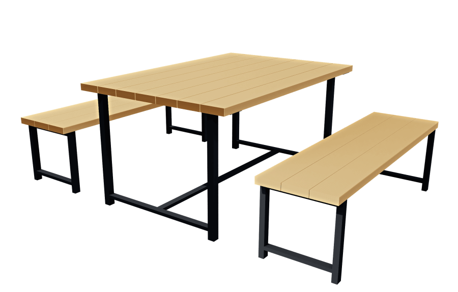 Стол с лавками уличный D-МАФ ЛОФТ