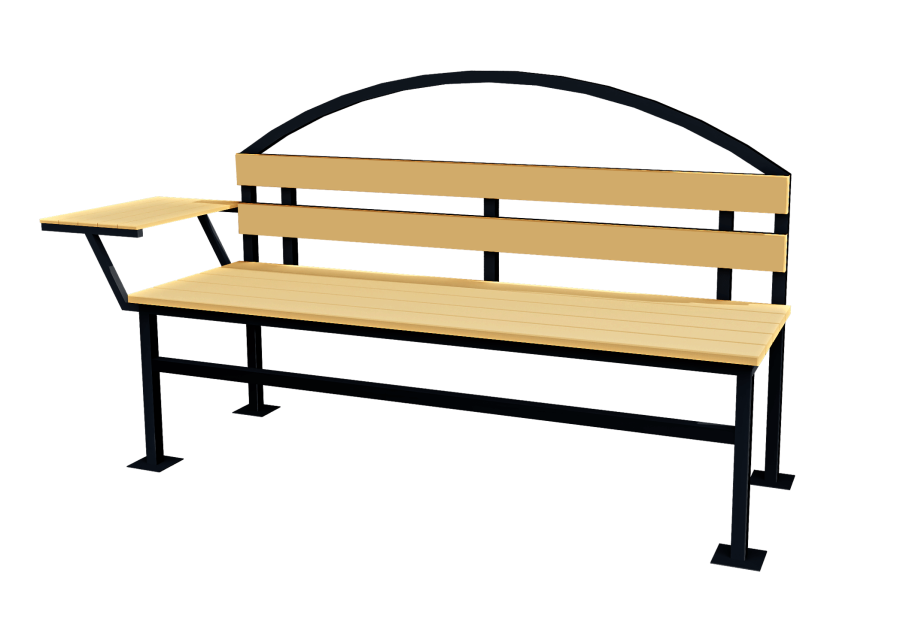 Скамейка со столиком парковая D-МАФ АНТРАКТ