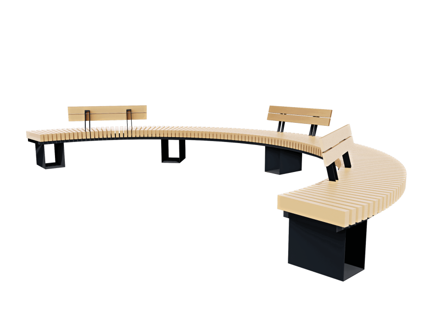 Скамейка парковая D-МАФ РАДИУС