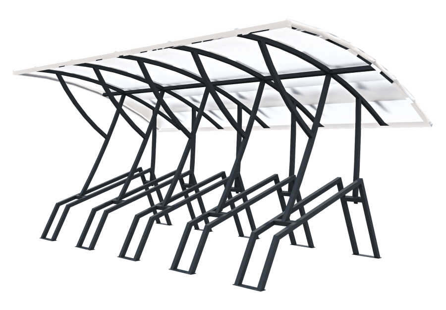 Велопарковка с навесом D-МАФ ФОРПОСТ