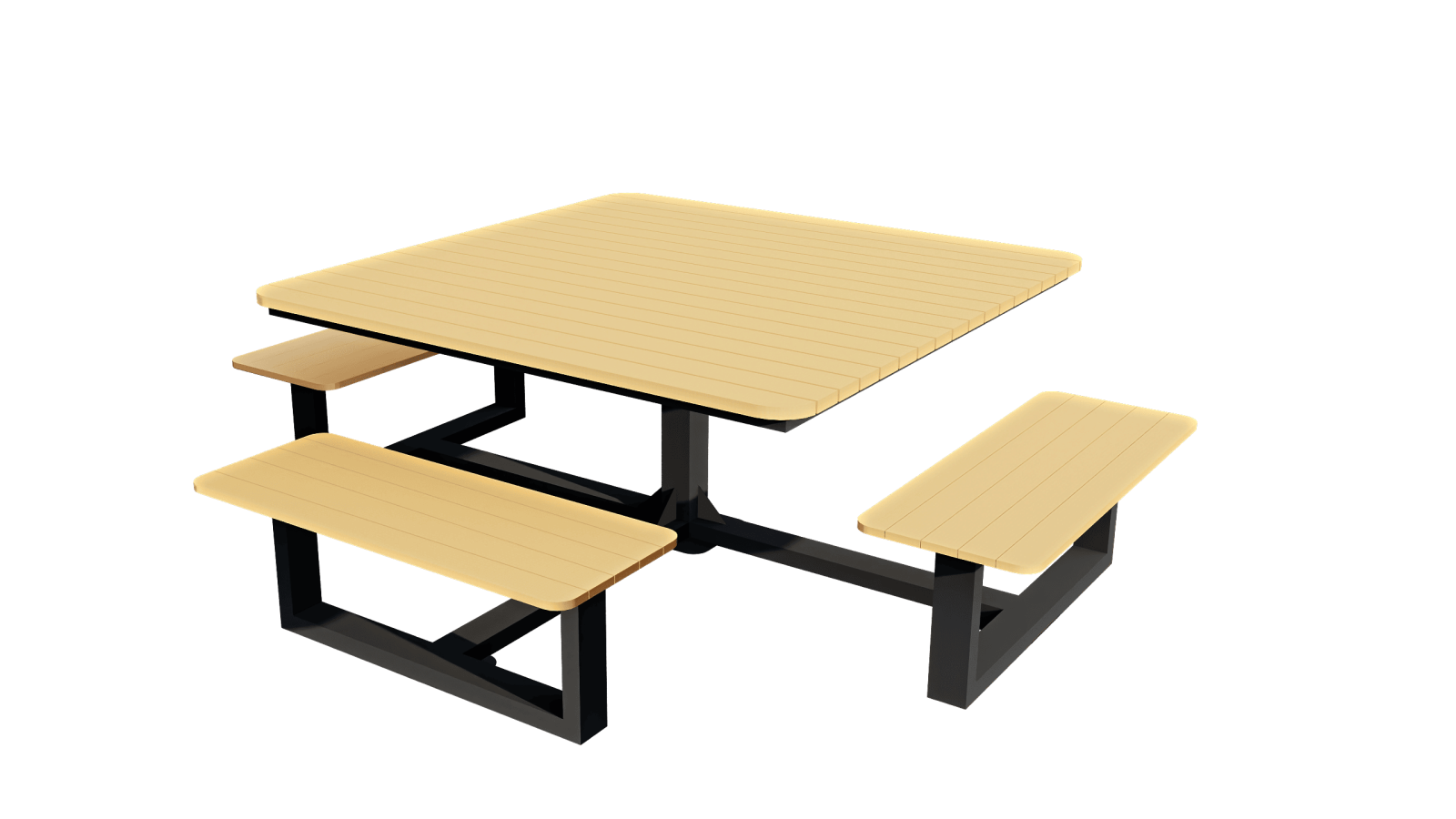 Стол с лавочками уличный D-МАФ ТРИО