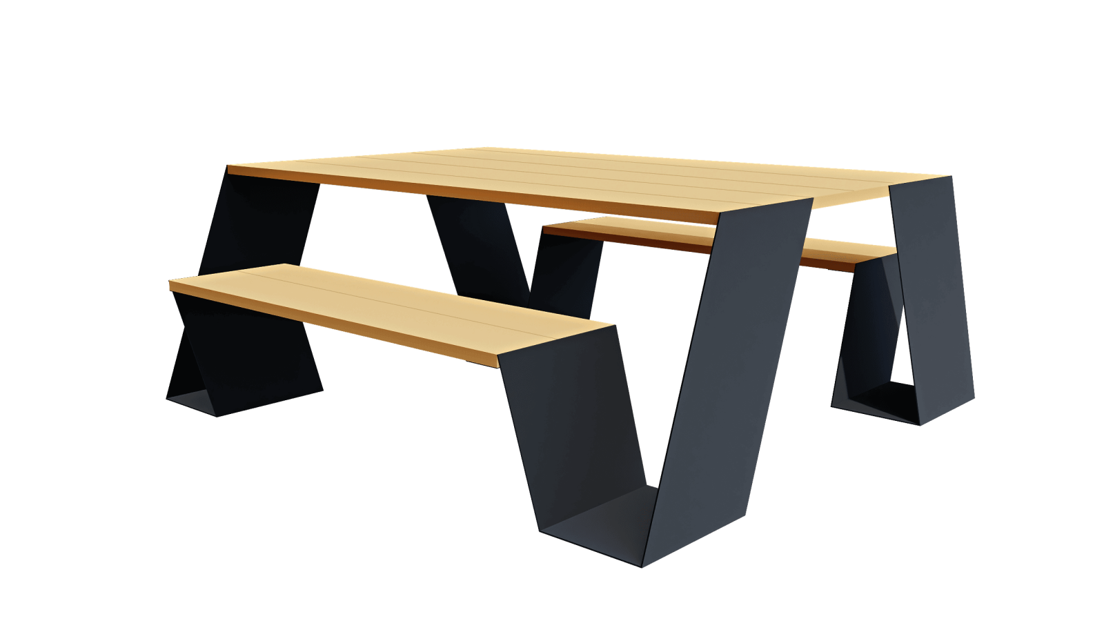 Стол с лавочками парковый D-МАФ ЕДИНСТВО