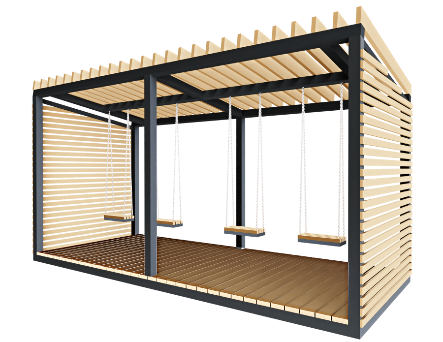 Качели парковые D-МАФ КВАРТЕТ