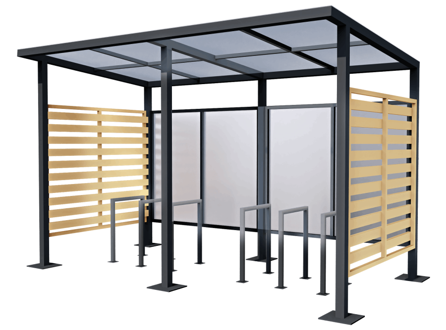 Велопарковка с навесом D-МАФ БАСТИОН