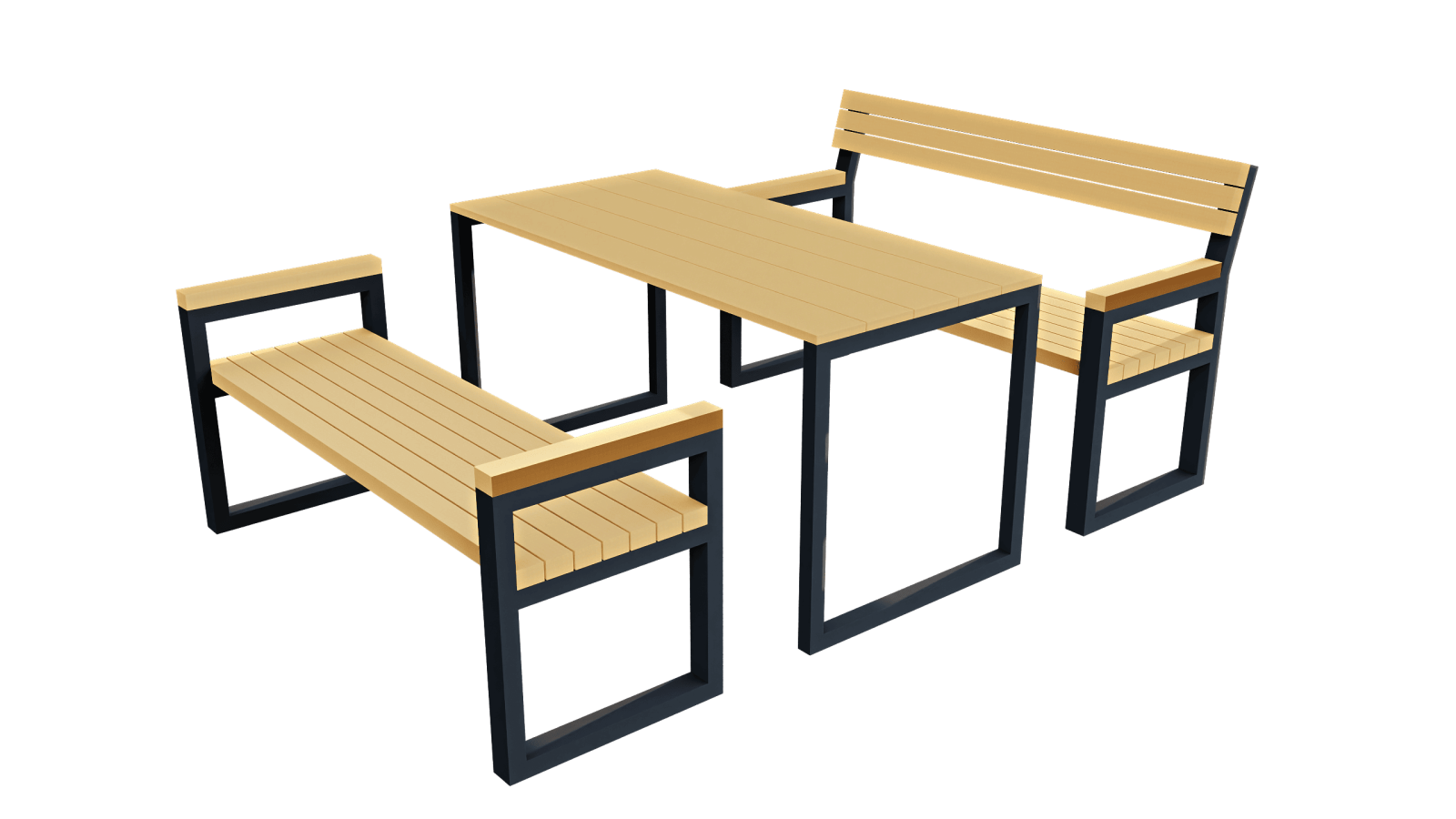 Стол со скамейками парковый D-МАФ СИМФОНИЯ