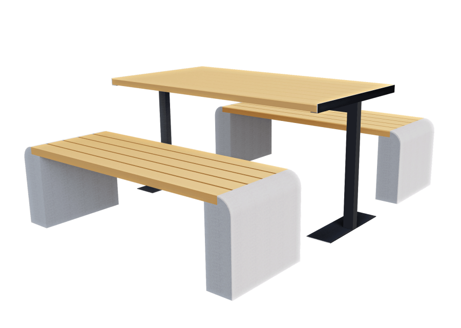 Стол со скамейками парковый D-МАФ ПАРК ПРЕМЬЕР