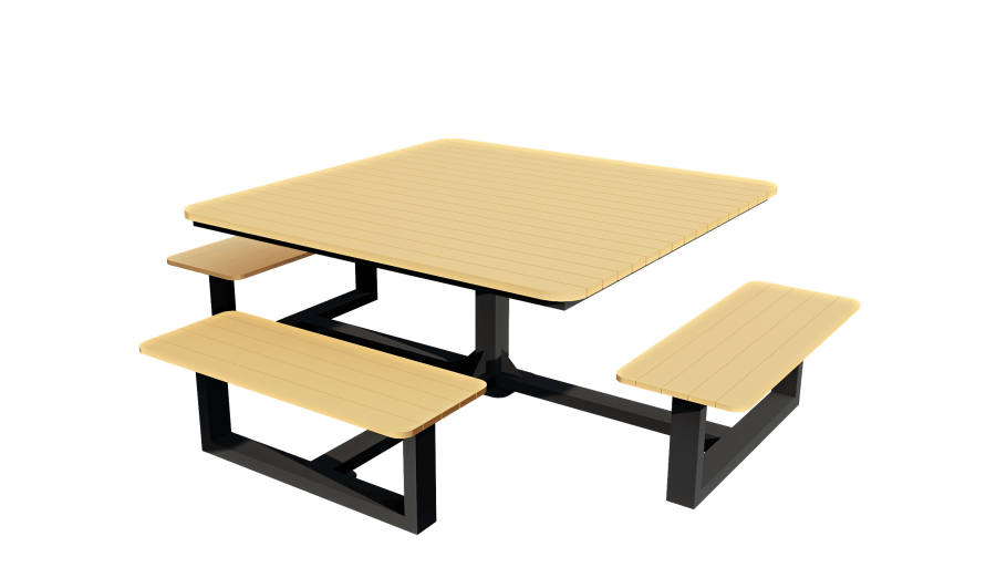 Стол с лавочками уличный D-МАФ ТРИО